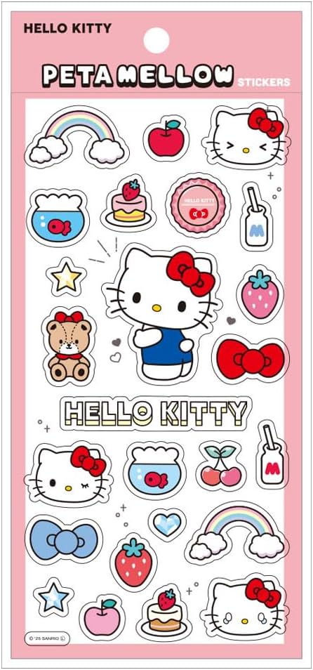 T's Factory Sanrio Characters Peta Melou Stickers My Melody Approx. H 6.9 x W 3.5 inches (175 x 90 mm) SR-5546947MM