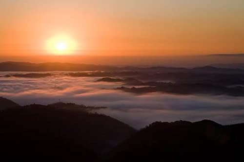 【日本の風景／地名のポストカード】岡山県高梁市 弥高山の雲海と朝日の輝き はがき お土産 ハガキ 撮影/絶景.com