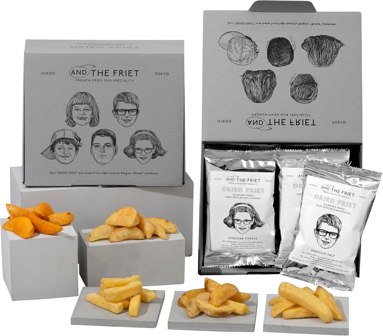 (Treat Yourself) AND THE FRIET Mini, Set of 5, Dry Friets, Snacks, Potatoes, Retirement, Tokyo Souvenir, Individually Wrapped, Souvenirs | Midway Sweets Housewarming Return Premium Potato Chips Assortment