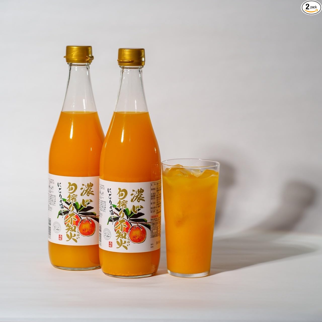 Orkaen Dark Shunshiri Mandarin Orange Juice, 23.7 fl oz (700 ml), 100% Straight, Hiroshima Prefecture, Ehime Prefecture, Set of 2