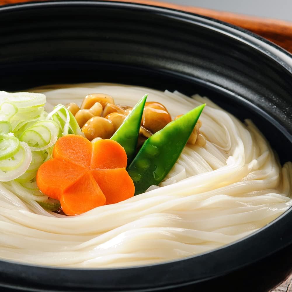 Akita Inaniwa Udon Ogawa, Inaniwa Udon Sample Set, 3.5 oz (100 g) x 2 bundles, Additive-Free Sauce