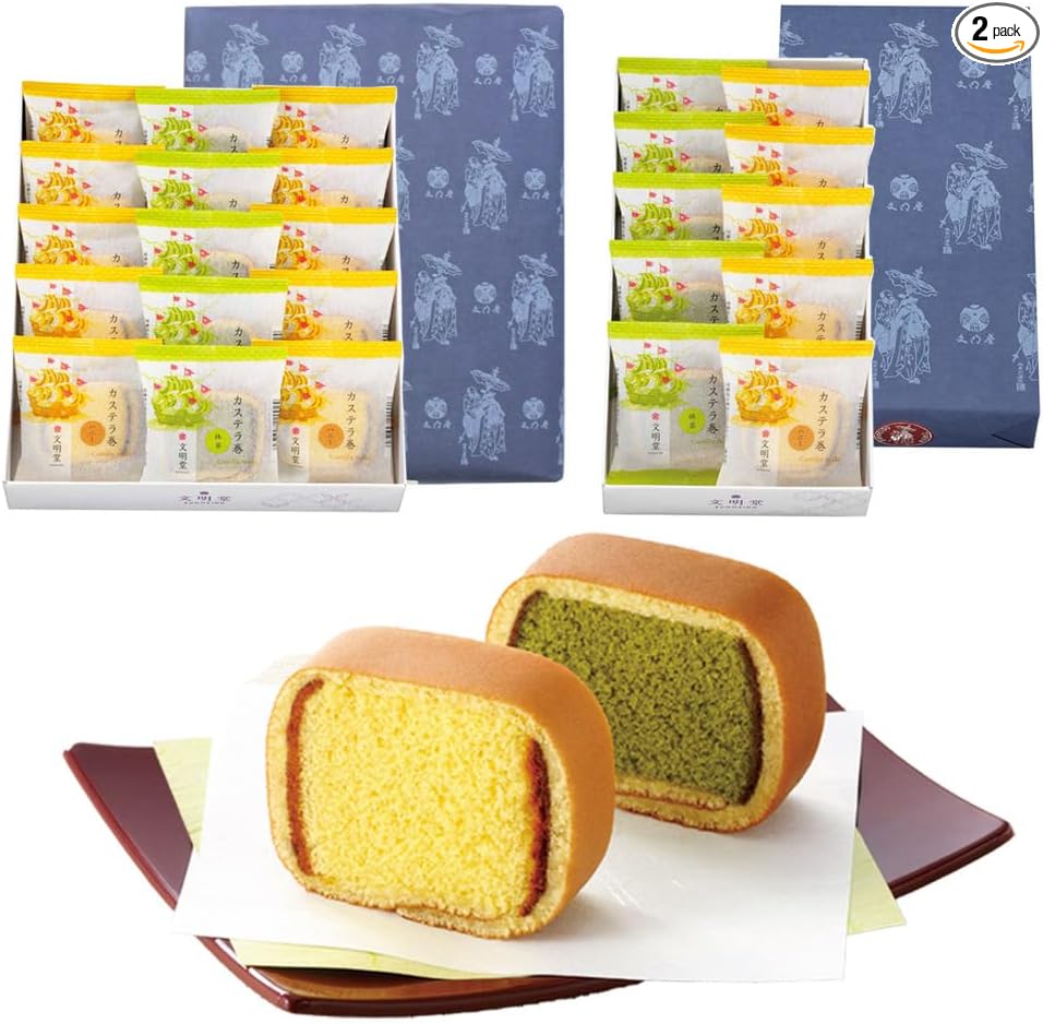Bunmeido Castella Rolls, Pack of 10, Individually Wrapped, Japanese Sweets, Assorted, Gift, Candy, Popular, Souvenir, Iron, Carrying Bag Included, Sweets, Bakery, Retirement, Return, Thank You, Mother's Day