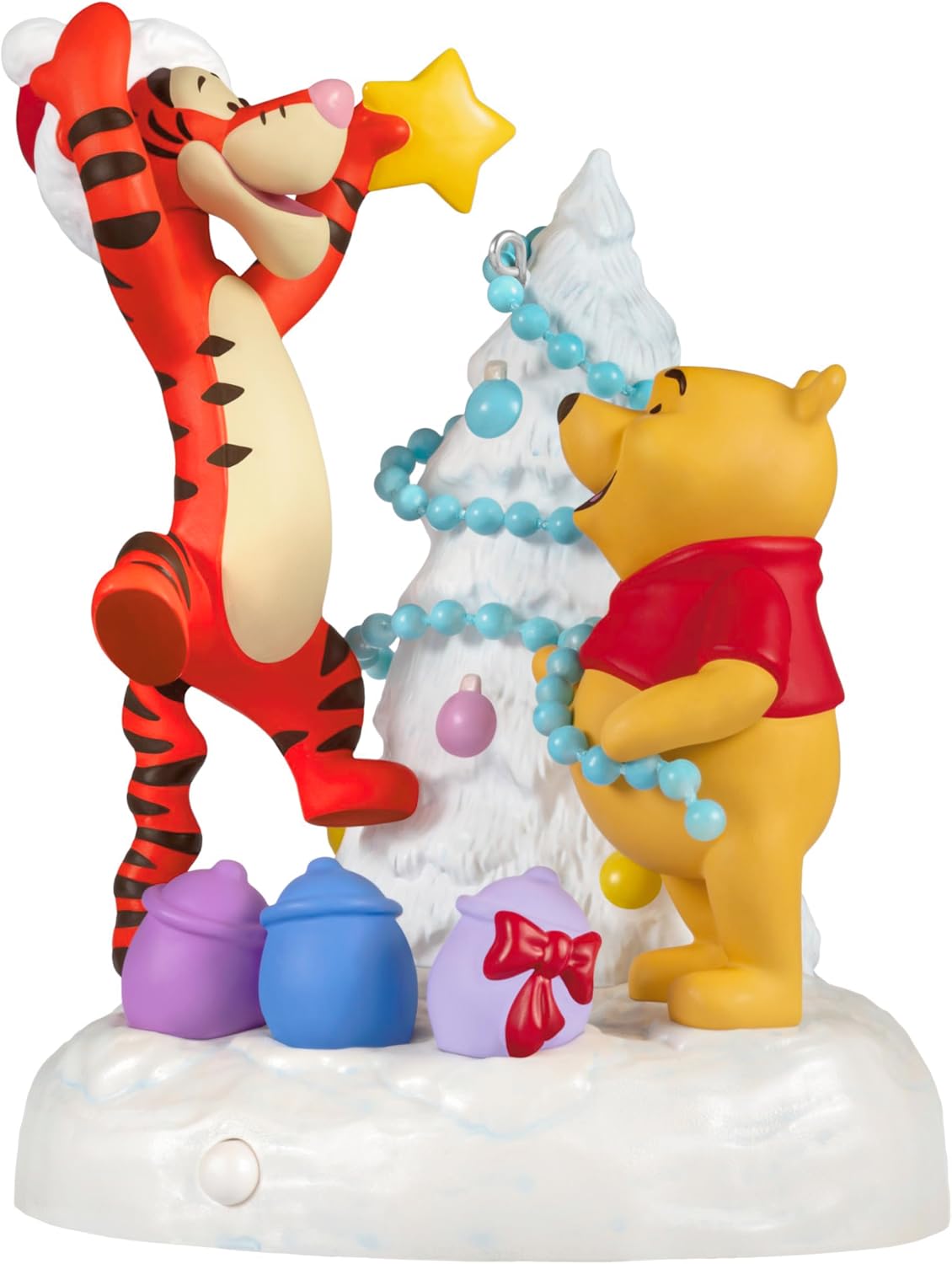 Adorno de Navidad Hallmark Keepsake 2025, Disney Winnie the Pooh Listo para la Aventura con Luz, Regalos para Fans de Disney