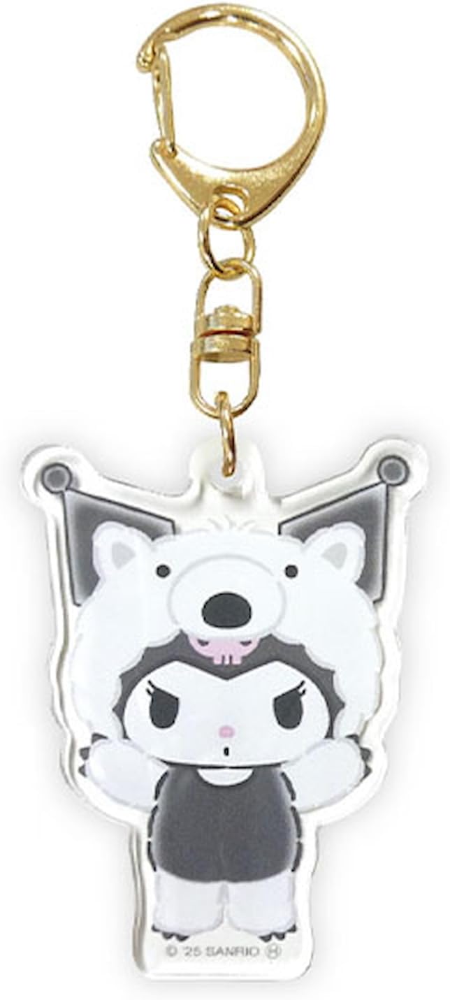 K Company Sanrio Characters (Banzai Series) Acrylic Key Holder, Hello Kitty (Lesser Panda) SAB-AK-KT