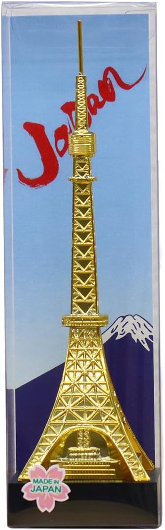 Tokyo Tower Figure, 7.1 inches (18 cm), Starry Sky Gold, Made in Japan, Good Luck Color, Metal, Figurine, Model, Japanese Souvenir, Gift