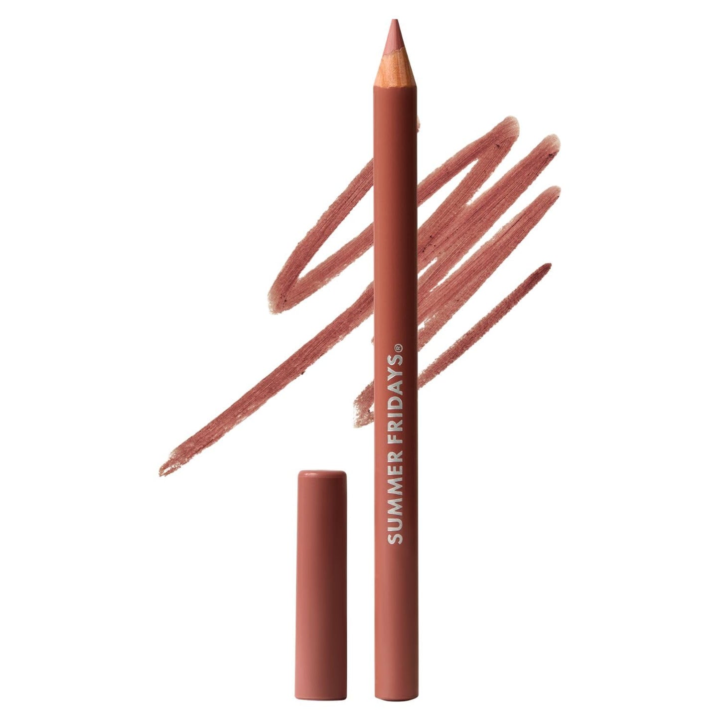 Summer Fridays SoftLine Lápiz delineador de labios, cremoso, de larga duración, mate, para definición esculpida, maquillaje infundido para cuidado de la piel con esferas de relleno hialurónico +
