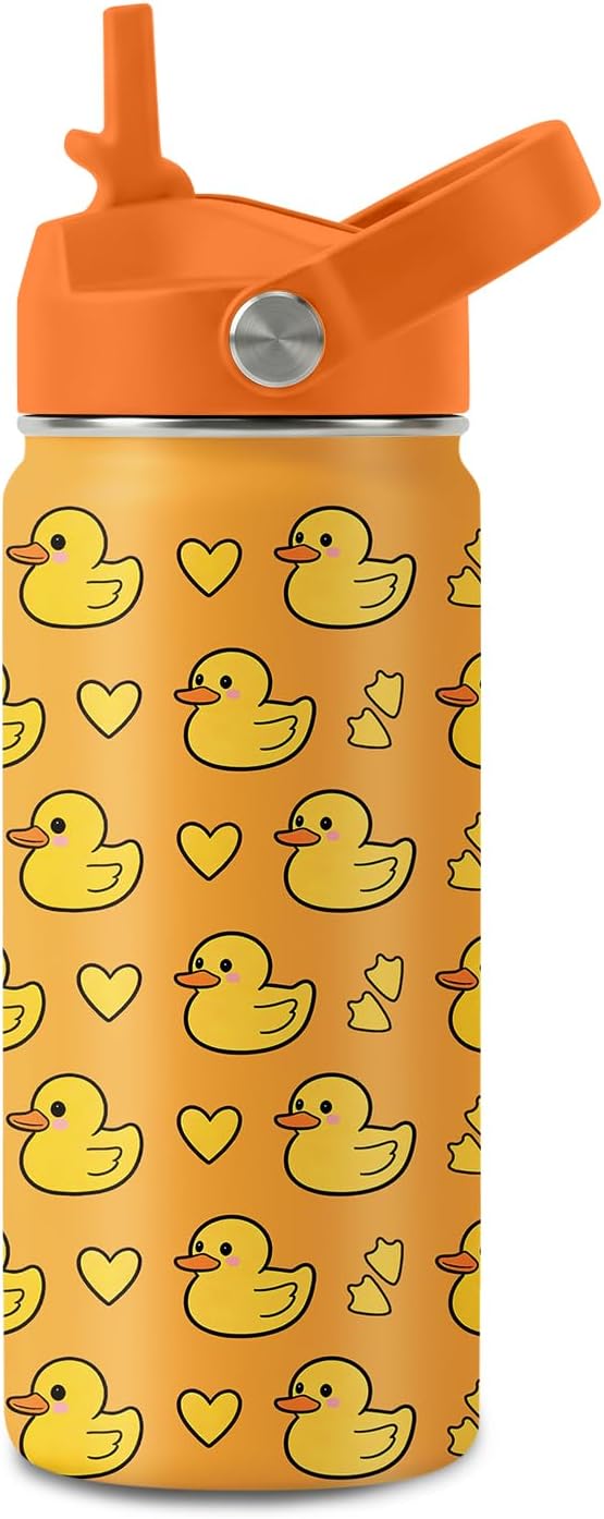 Botella de agua para gatos de 16 onzas con tapa de popote para amantes de los gatos, vaso aislado de acero inoxidable, a prueba de fugas, sin BPA, para viajes, deportes, taza de regalo de