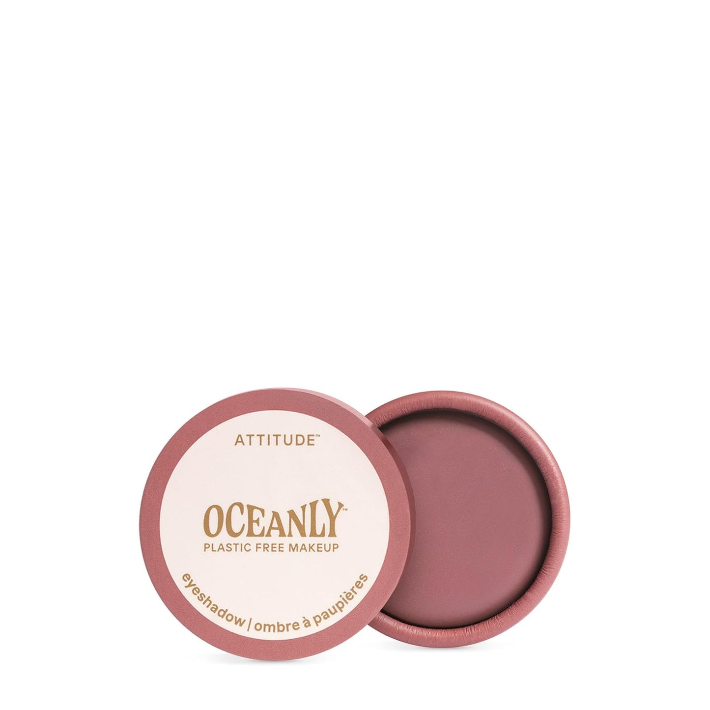 ATTITUDE Oceanly Sombra de ojos, Verificado por EWG, Sombra de Ojos Individual Brillante en Crema, Sin Plástico, Belleza y Maquillaje Veganos, Happy Hour, 0.16 Fl Oz
