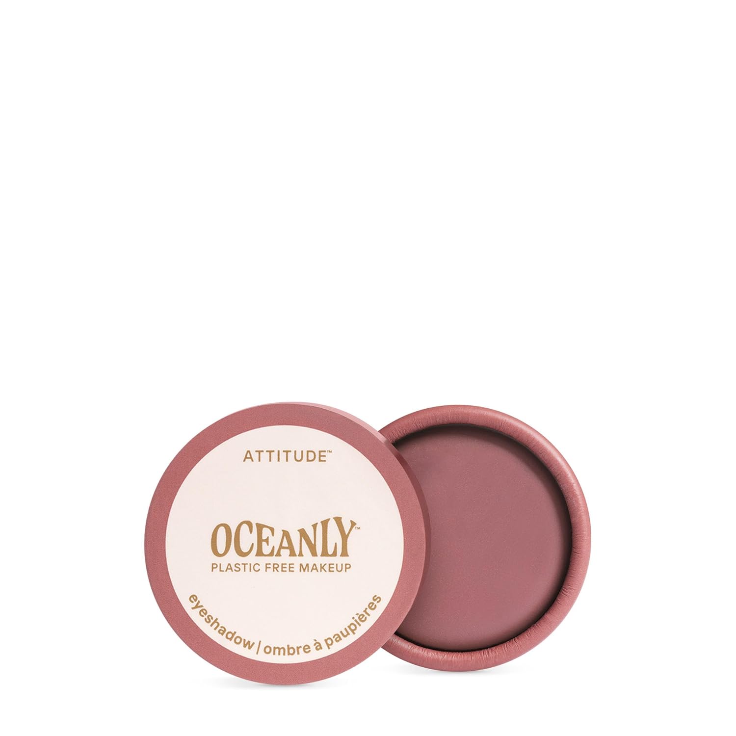ATTITUDE Oceanly Sombra de ojos, Verificado por EWG, Sombra de Ojos Individual Brillante en Crema, Sin Plástico, Belleza y Maquillaje Veganos, Happy Hour, 0.16 Fl Oz
