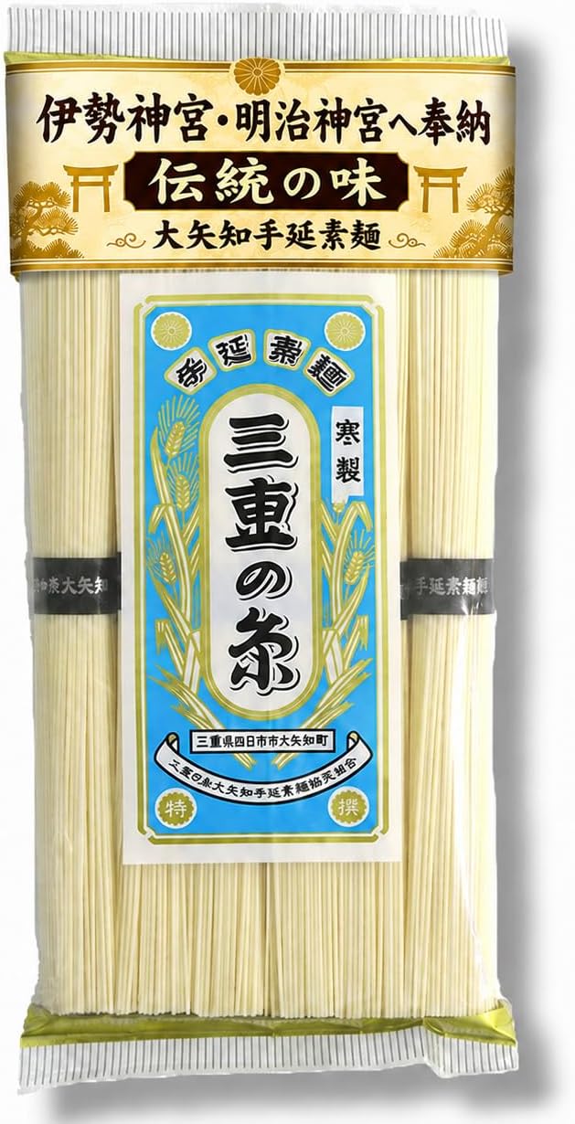 Oya Tomito Noodles, 1.8 oz (50 g) x 20 Pieces (2.2 lbs (1 kg), Made in Mie Prefecture, Oya Kotoshi Noodles, Hand Rolled Noodles, Dry Noodles, Large Capacity, Traditional Flavor of Ise Shrine and Meiji Shrine Ventage | Triple ply yarn