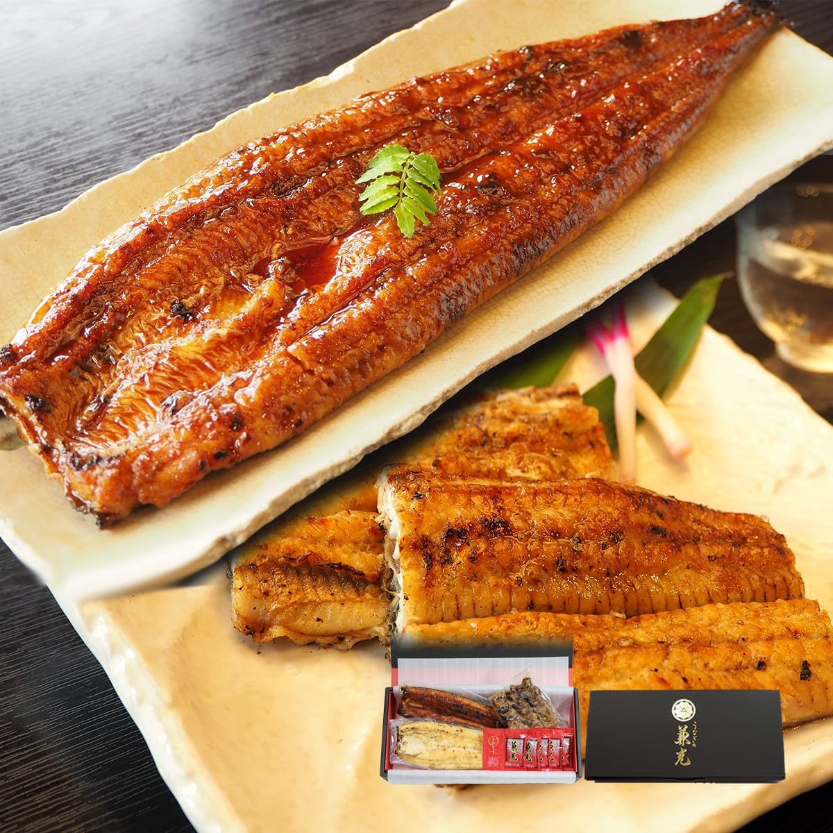 Unagi no Kanemitsu Domestic, Aichi Prefecture Eel, Headless, Kabayaki, Extra Large, Size 175g or more, 1kg (5 to 6 eels), Comes with sauce and sansho pepper | Gas Grilled Sauce with 15 Bags of Japanese Pepper, Bulk Buy, Large Capacity, Gourmet
