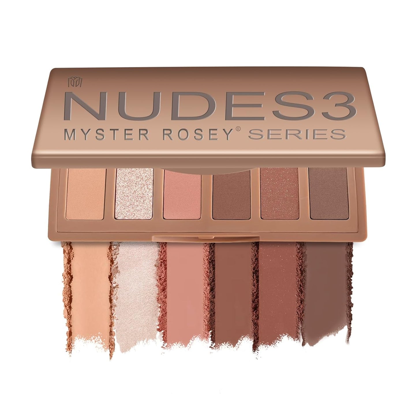 MYSTER ROSEY Nudes 2 Series Mini Eyeshadow Palette, Velvety Matte&Satin Finish, 6 Nude Taupe & Brown Neutral Eye Shadows, Travel Friendly Size, Vegan, Cruelty -free