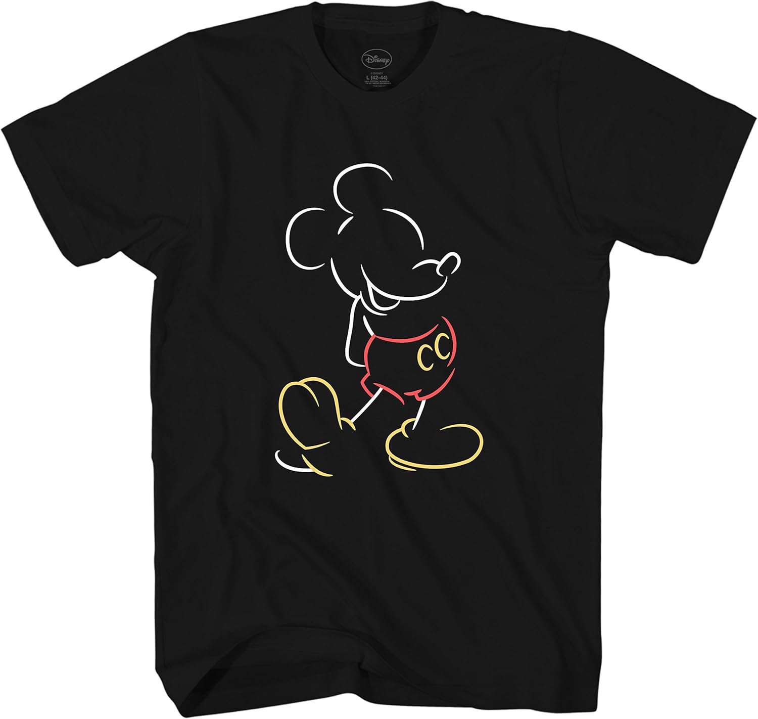 Disney Mickey Mouse Line Pop - Camiseta gráfica para hombre