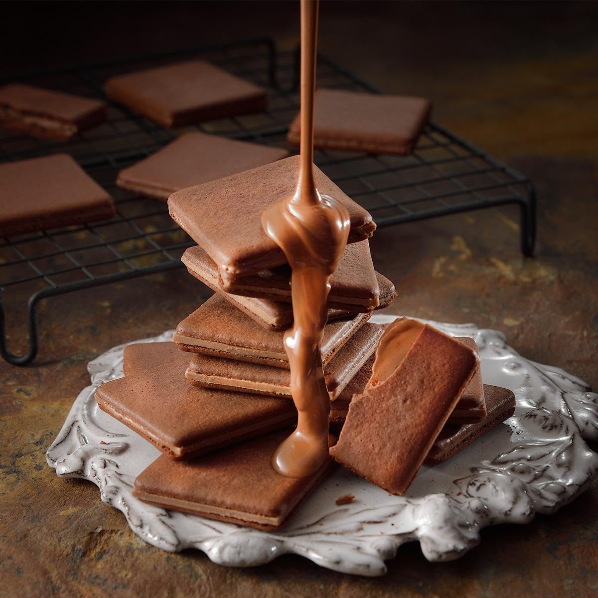 Konditorei Kobe Langdosha Milk Chocolate Cookies, 9-Piece Set, Popular, Pre-order, Individually Wrapped, Souvenir, Gift, Present, Sweets [Delicate sweetness of bittersweet cocoa dough and milk