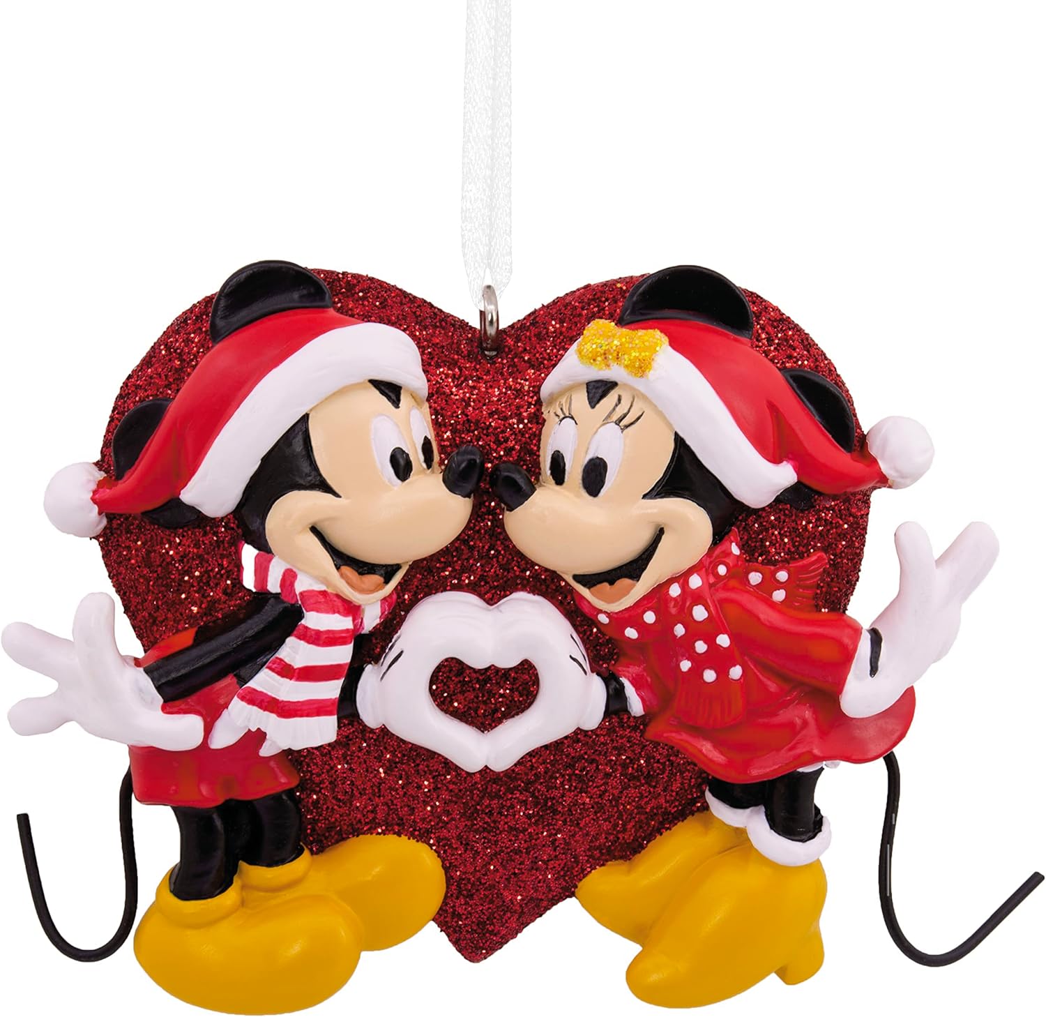 Hallmark Disney Mickey Mouse Icono con Sombrero de Santa Adorno Navideño Colgante con Luz