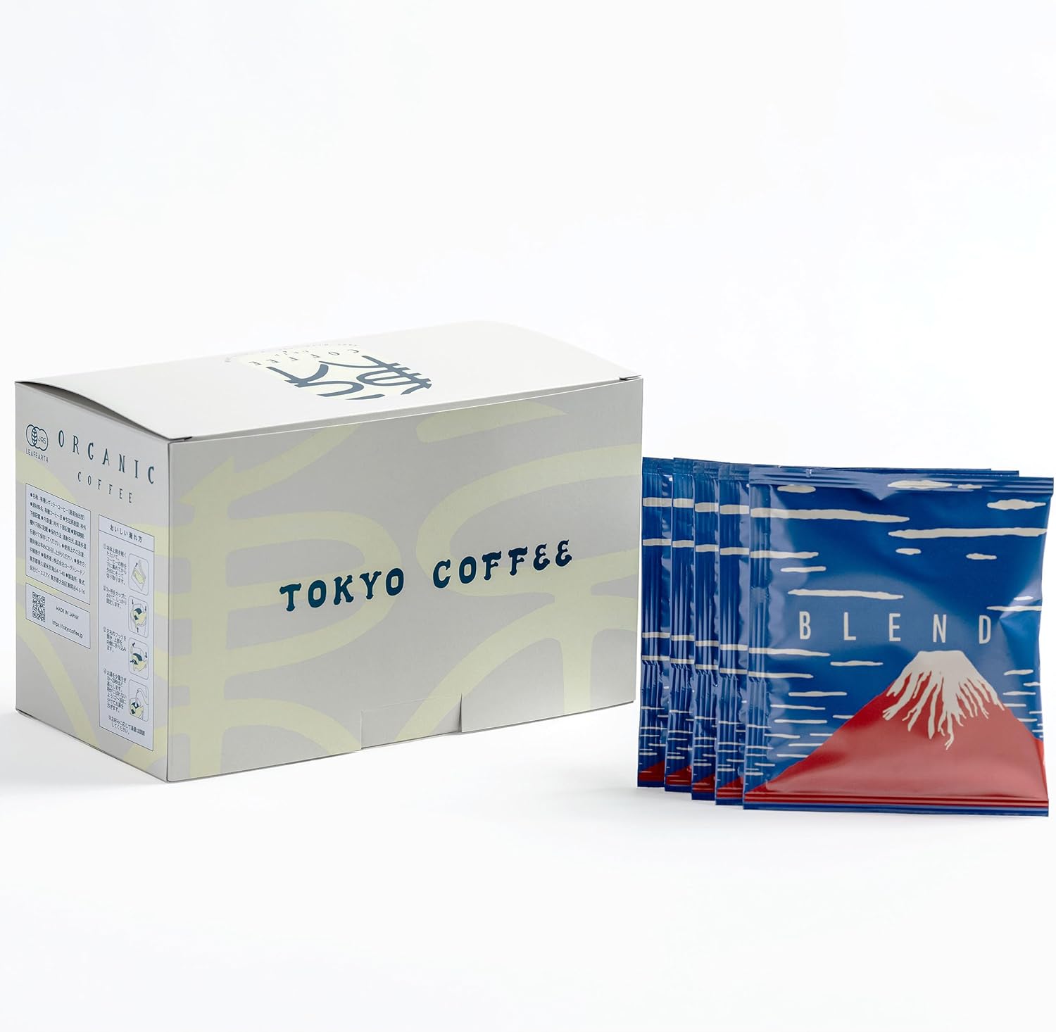 Tokyo Coffee Original Organic Drip Coffee, Regular Coffee, Drip Pack, 5 Bags, Petite Gift
