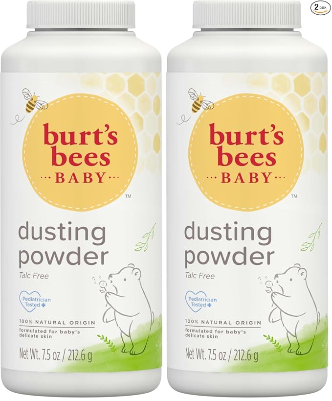 Burt's Bees - Polvo para bebé 100 % natural sin talco, 7.5 onzas