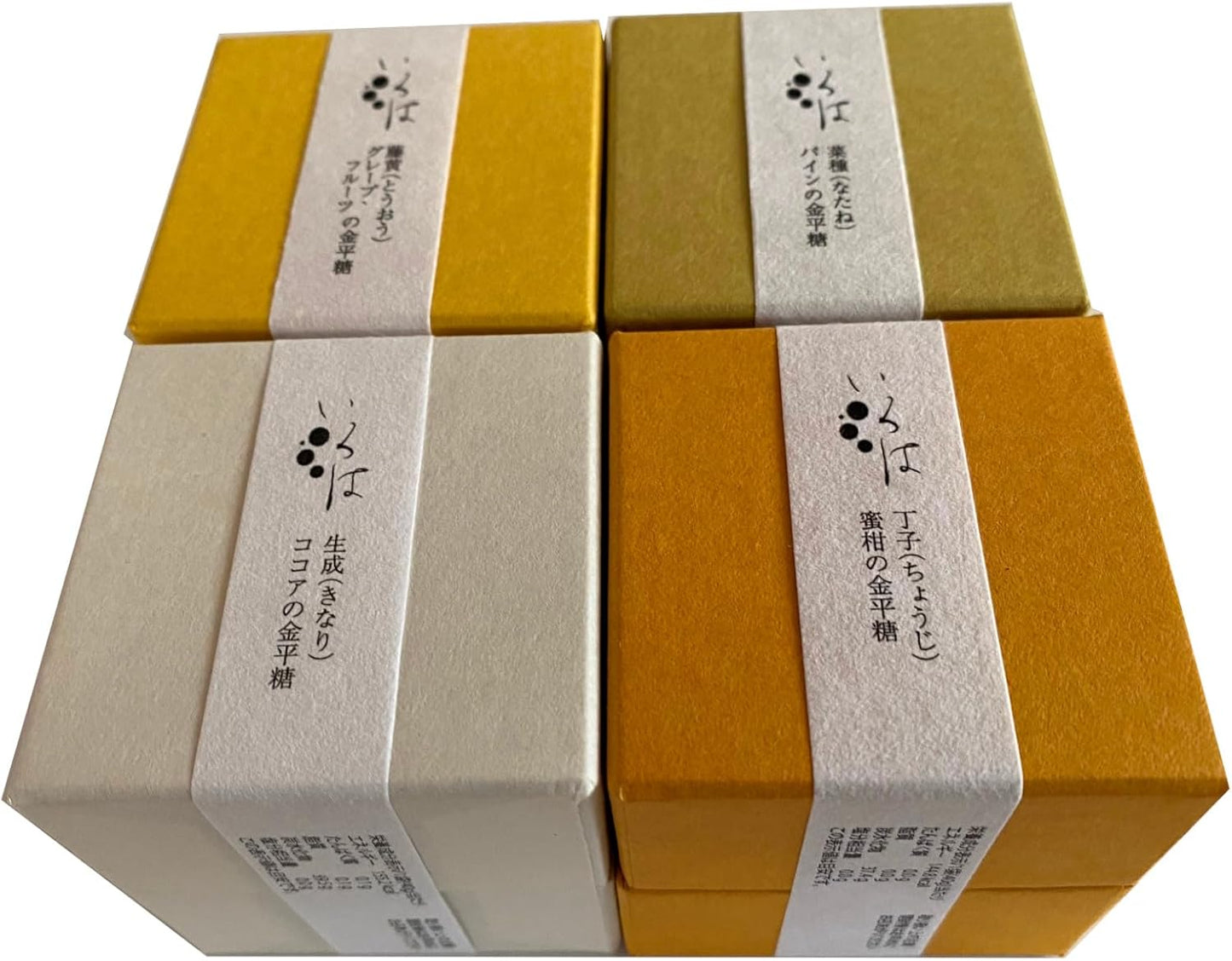 Iroha Traditional Sugar Candy 3 Varieties Set - Peach, Banana, Lemon, Cherry, Handmade Souvenir Petit Gift Delicious Nostalgic Konpeito Tea Time Favors Return Gift New Flavor