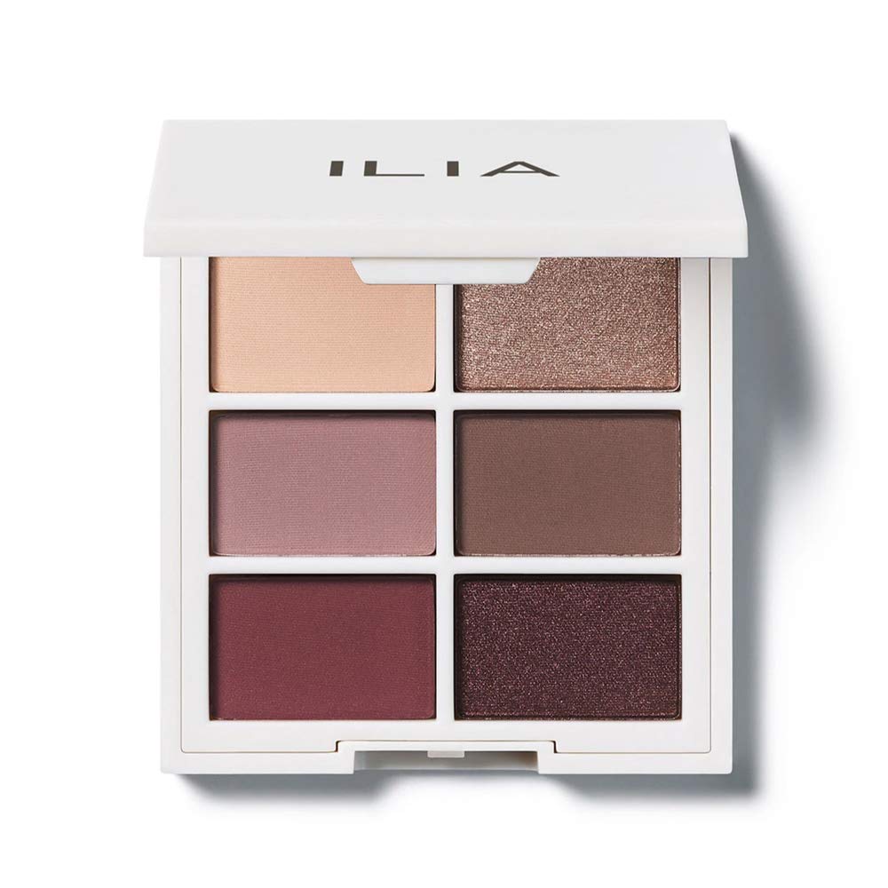 ILIA - La paleta de sombras de ojos necesaria | Sin talco, acabados mate, satinado + metálico altamente pigmentados + acabados mezclables | Libre de crueldad, vegano (Nude cálido, 6 x 0.05 oz | 1.5 g)