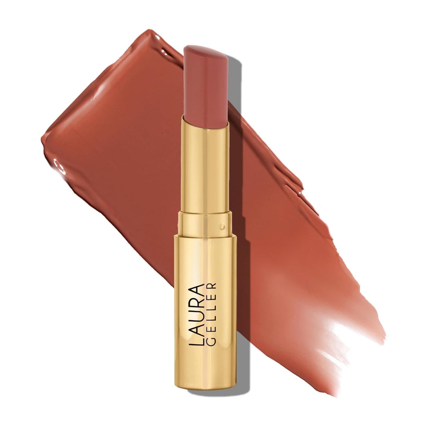 LAURA GELLER NEW YORK Bálsamo en gel hidratante con color para labios - In the Buff - Vitamina E hidratante - Acabado semibrillante