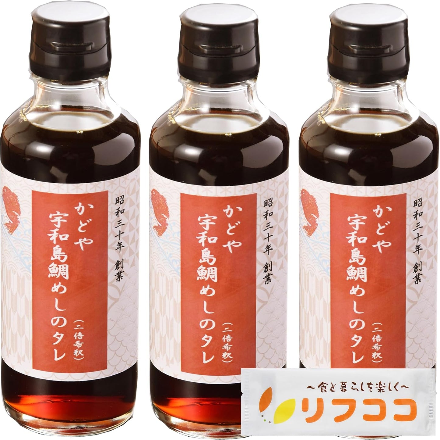 Kadoya Co., Ltd., Ehime Long Restaurant, Uwajima Snamper Sauce, 6.8 fl oz (200 ml) x 3 Bottles