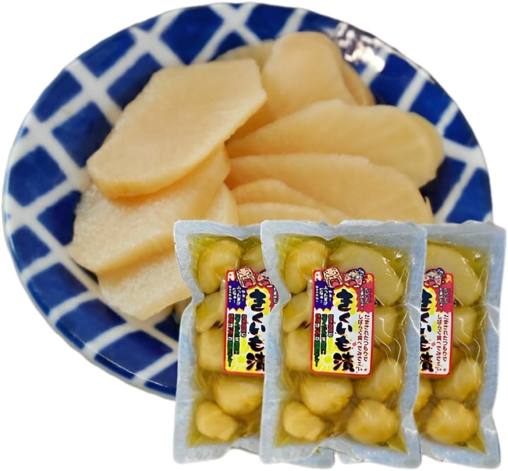 Kikuimo Pickles, Soy Sauce Pickles, 6.3 oz (180 g), Set of 3, Kikuimo, Pickles from Iwate Prefecture, Soy Sauce Pickles, Set of Sawadaya