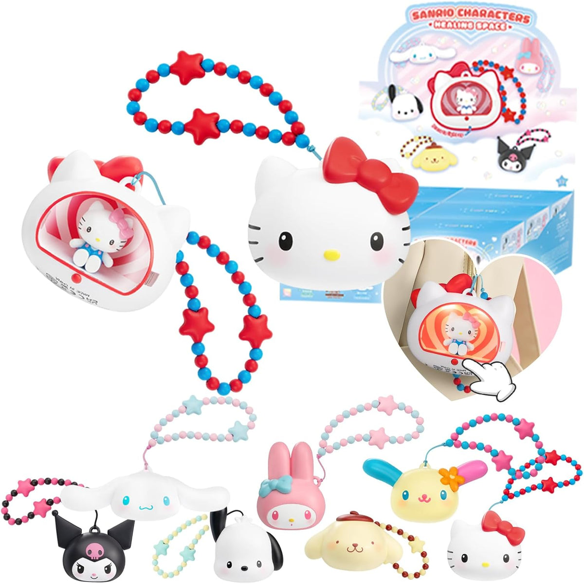 TOP TOY Sanrio "Healing Space" Series [1 Piece] Gacha Blind Box Figure Soft Vinyl PVC Premium Toy Birthday Present Kurumi Cinnamon Roll Hello Kitty Pom Pom Plum My Melody Pochacco Character Collector