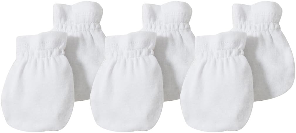 Burt's Bees Baby - Mitones para bebé, antiarañazos, 100% algodón orgánico, juego de 3