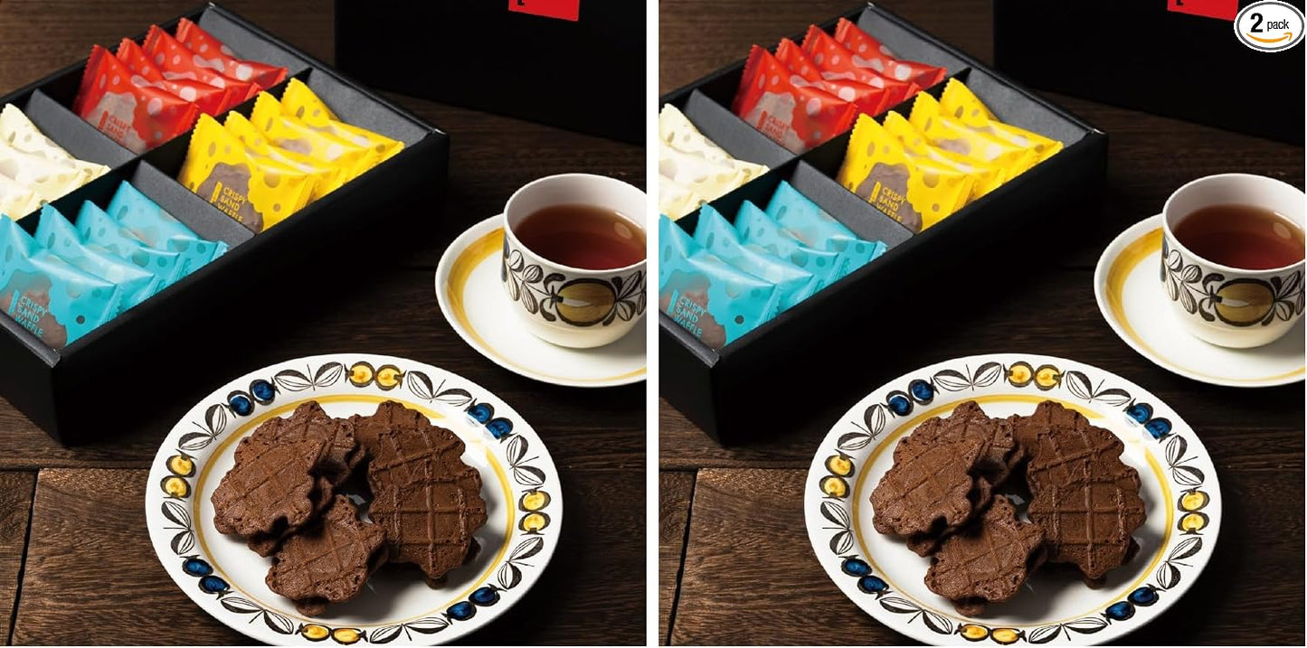 R.L Individually Wrapped Chocolate Crispy Sandwich Waffles, 16 Pieces, Confectionery, Sweets, Gift