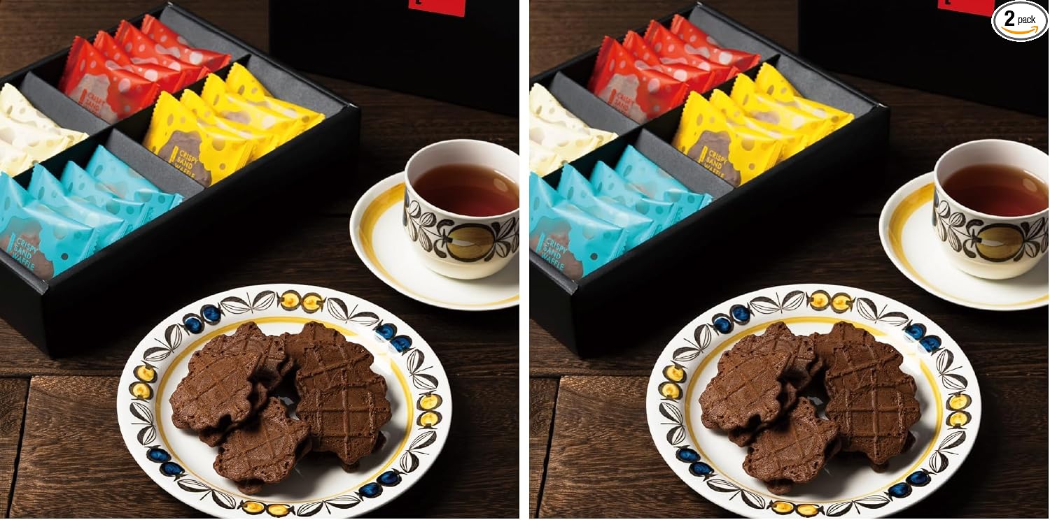 R.L Individually Wrapped Chocolate Crispy Sandwich Waffles, 16 Pieces, Confectionery, Sweets, Gift