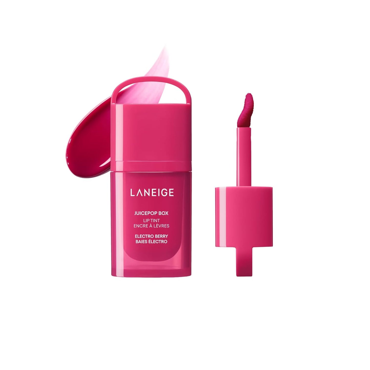 LANEIGE JuicePop Box Tinte de labios | Tinte ligero hidratante de larga duración | Color jugoso acumulable y brillo nutritivo | Cosmética coreana esencial para labios para una comodidad duradera