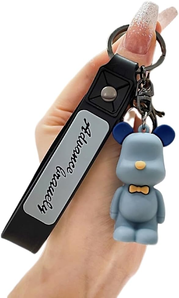 Cowes Keychain, Popular, Cute, 3D, Simple, Cute Bear, Car Key Holder, Strap, Decoration, Friends, Lovers, Gift