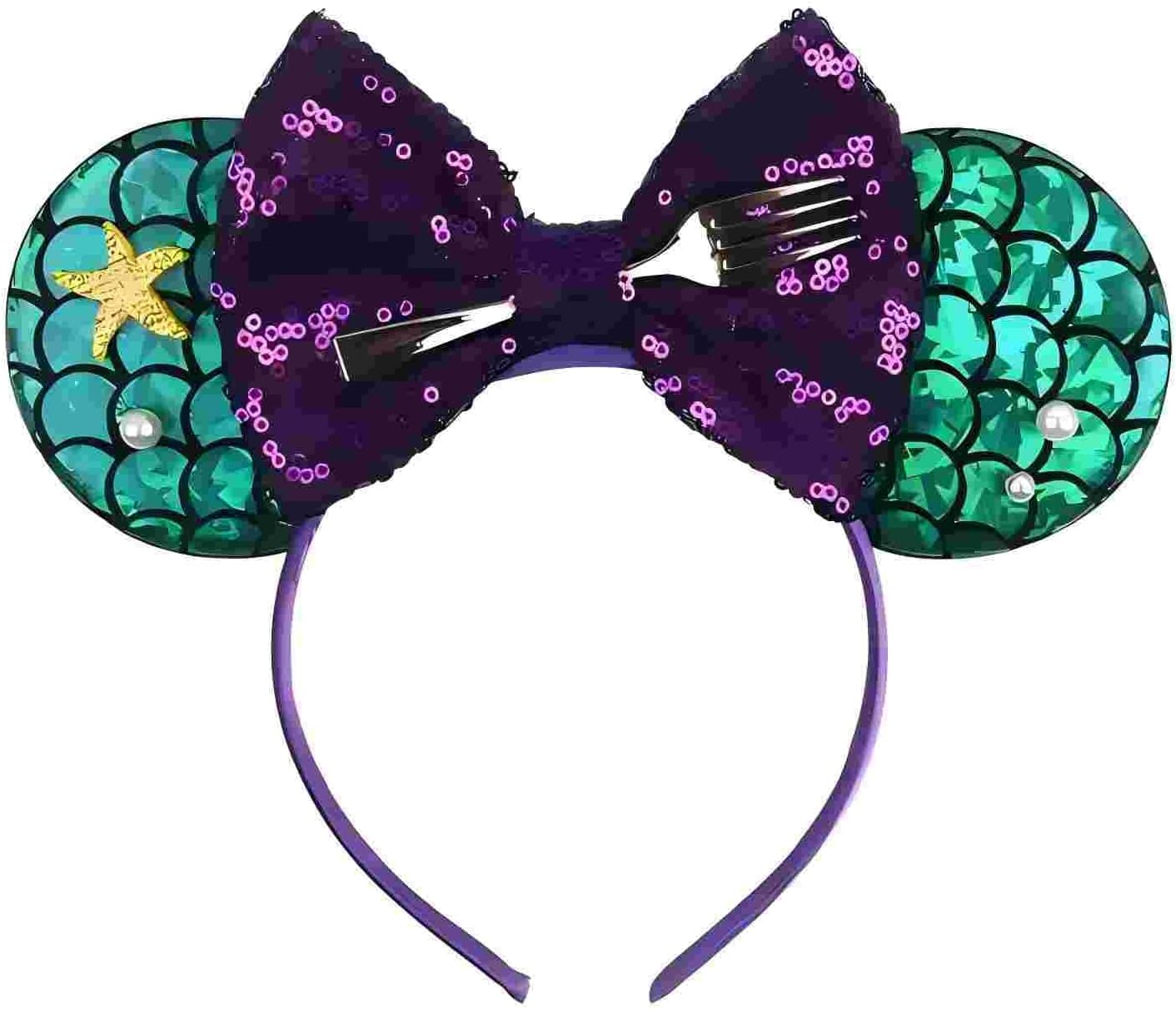 Mouse Ears Headband for Women Girls Gift for Women Girls Role Play Accessories Party Decoration (Rainbow)