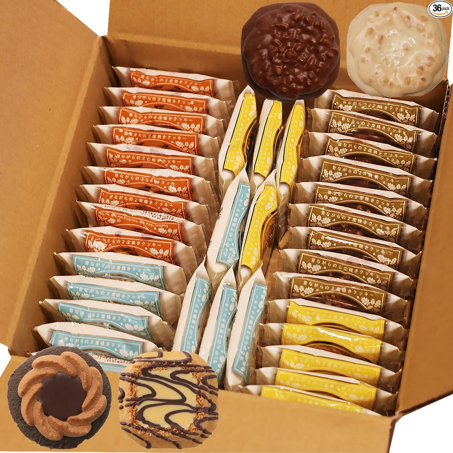 【三丁目の菓子工房】Traditional Double-Baked Cookies (Russian Cake) (6 types, 24 pieces)
