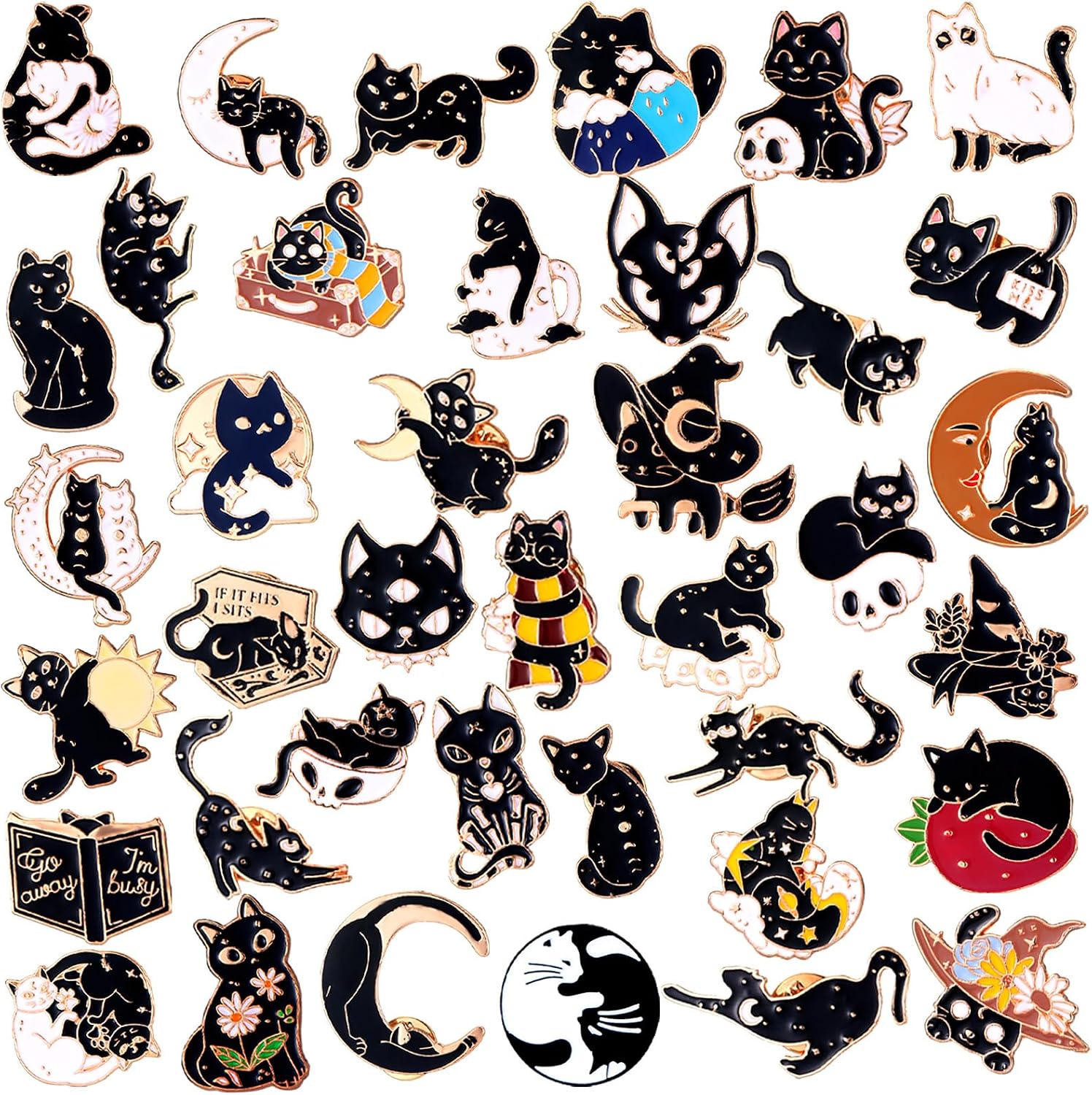 Ceenna 100 Pcs Enamel Pins Bulk Lapel Pins Brooches Decoration Gift for Backpack Clothes Women Mothers Teachers Nurse