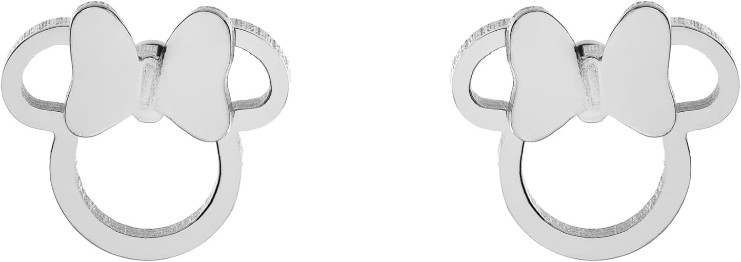 Disney Minnie Girls' Earrings, Stainless Steel, One Size, Jewellery Disney