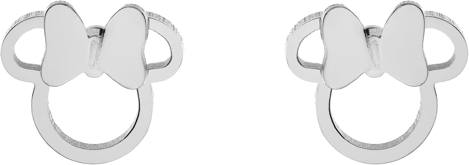 Disney Minnie Girls' Earrings, Stainless Steel, One Size, Jewellery Disney