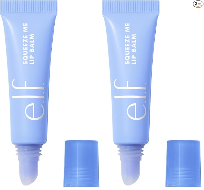 e.l.f. Squeeze Me More Lip Balm Duo - Bálsamo hidratante para un tinte de color transparente, fabricado con ácido hialurónico, vegano y libre de crueldad, mango y sandía