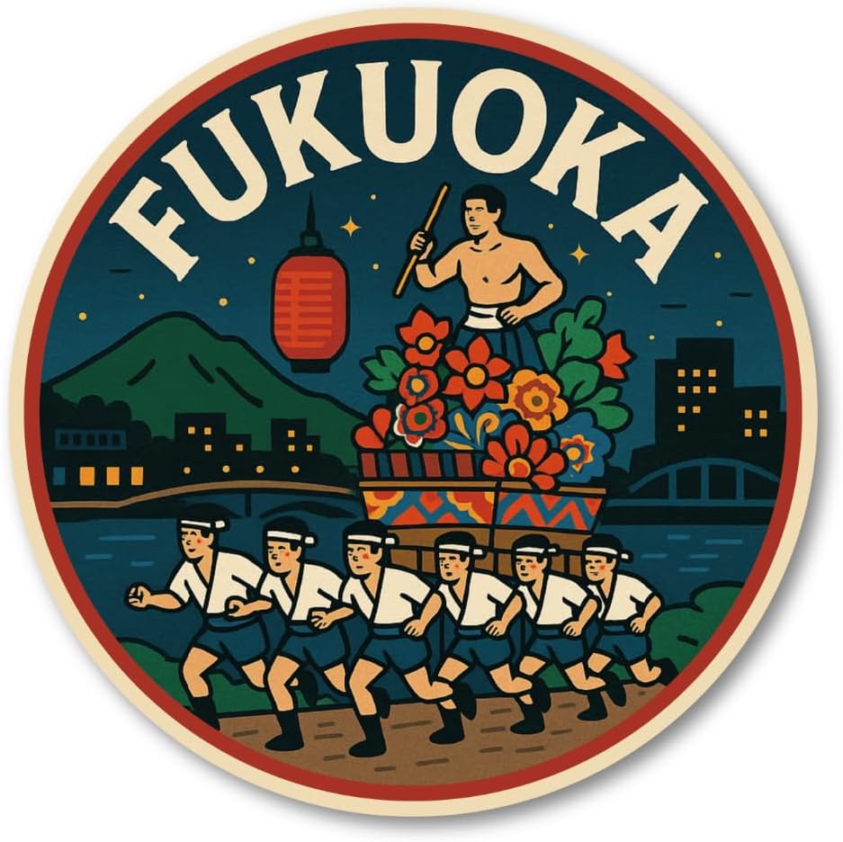 Nagasaki Local Sticker Set, 8 Different Prefecture Designs, Includes Sakurajima, Gayen Yamakasa, Hot Springs, Balloons, Mango, Castela, Perfect for Travel, Tourism, Souvenirs