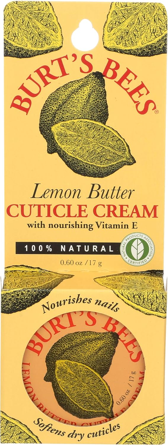 Burt's Bees Crema de mantequilla de limón para cutículas, 0.6 onzas.