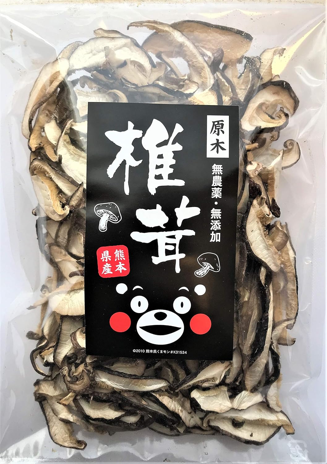 Kumamoto-Produced Log Shiitake Mushroom Slices, Organic, 50g, Rich in Vitamin B and D, Supports Gut Immunity, Convenient Zipper Storage