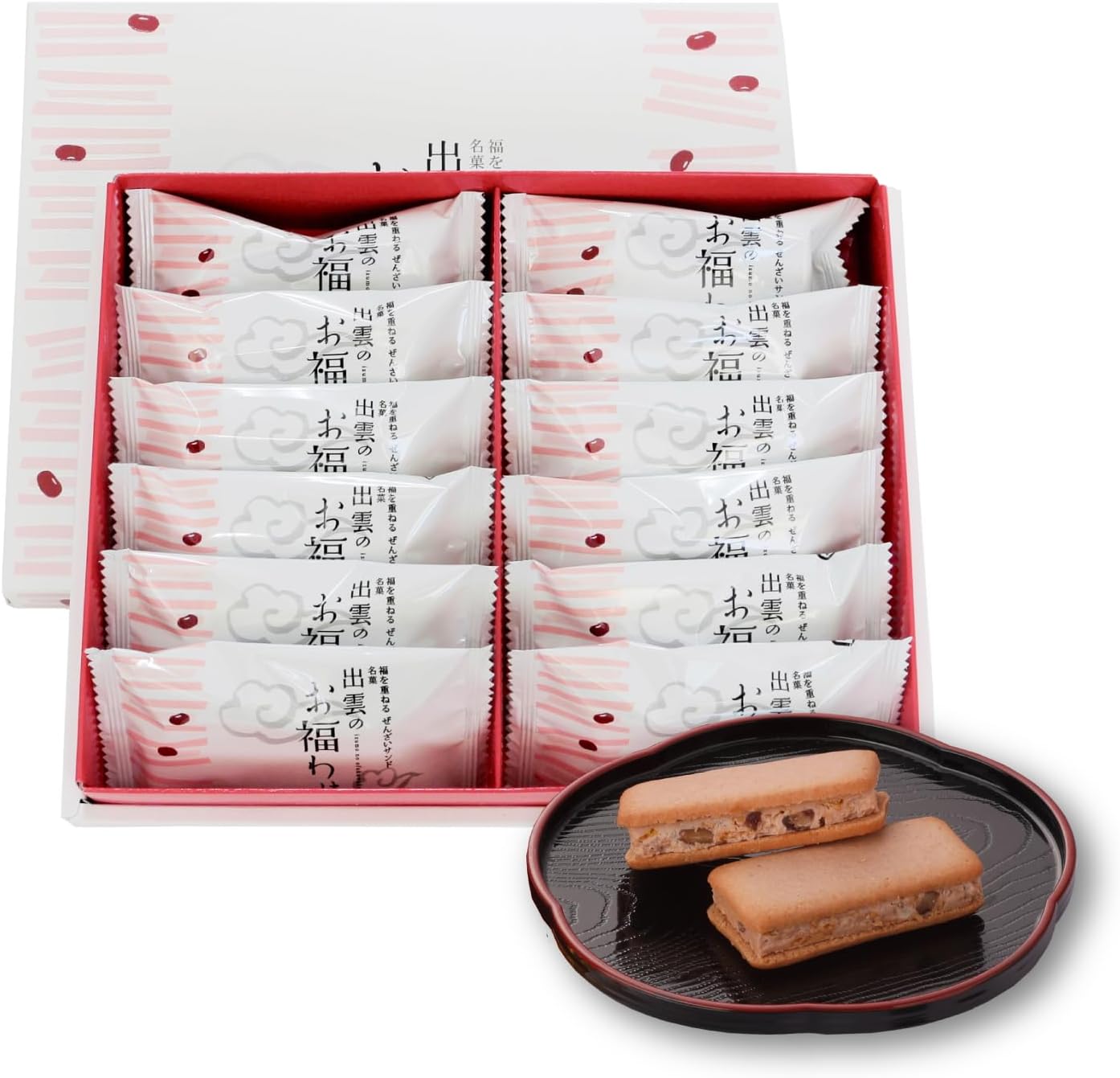 Kotobuki Seika Co., Ltd. O-Shogatsu Gift, Kani-no-Tsuki Izumo no Ofuku-wake Zenzai Sandwich Cookies (6 pieces) Souvenir from Shimane Prefecture, Individually Wrapped, Celebration, Connection, Thank