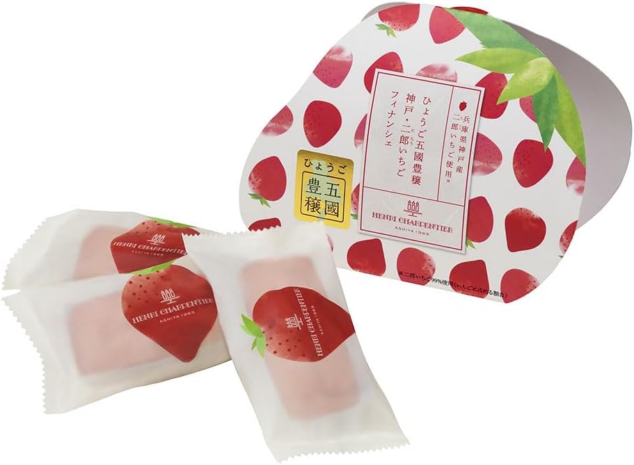 Unlical Pantier Candy Gift Funnel Gift Kobe Jiro Strawberry Finanche (Pack of 6) | Assorted Sweets, Individually Wrapped, Present, Return, Souvenir, Baking, Retirement, Housewarming