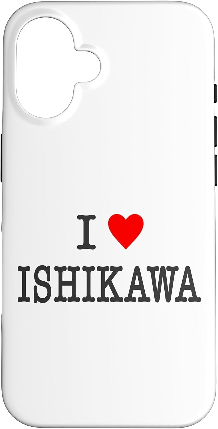 アイラブ・ISHIKAWA 石川（I Love ハート）【47都道府県】ジモT ティ 地元愛 旅行 グッズ お土産 面白 スマホケース iPhone 7 Plus/8 Plus 用