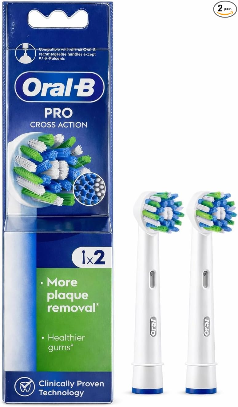 Oral B Cross Action Recambio de cabezales de cepillo de dientes eléctrico, 4 unidades