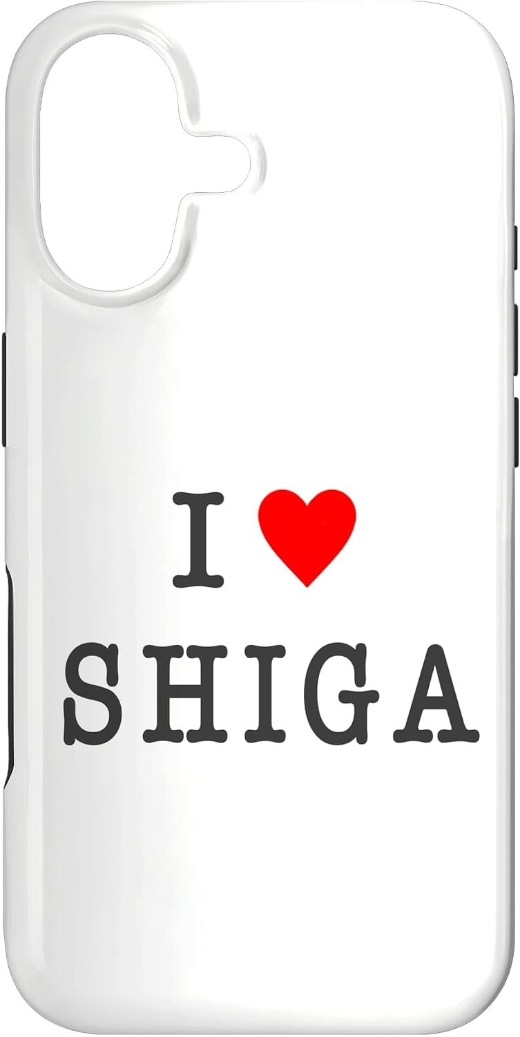 アイラブ・SHIGA 滋賀（I Love ハート）【47都道府県】ジモティ プレゼント お土産 面白 スマホケース iPhone 14 Plus 用