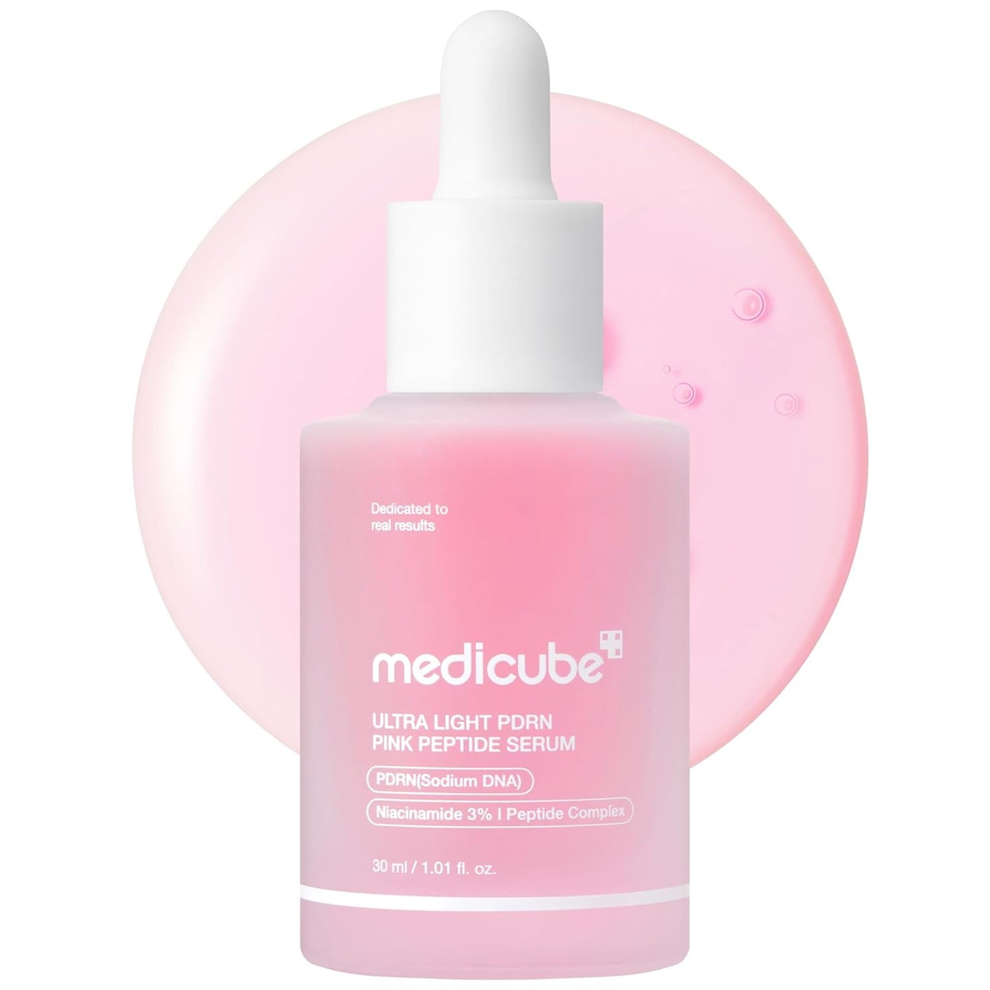 medicube PDRN Pink Peptide Serum with Salmon DNA | Pink Glow Serum with Peptides & Niacinamide for Hydration & Firm-Looking Skin | Uneven Tone Care | Korean Skincare, 1.01 fl. Oz