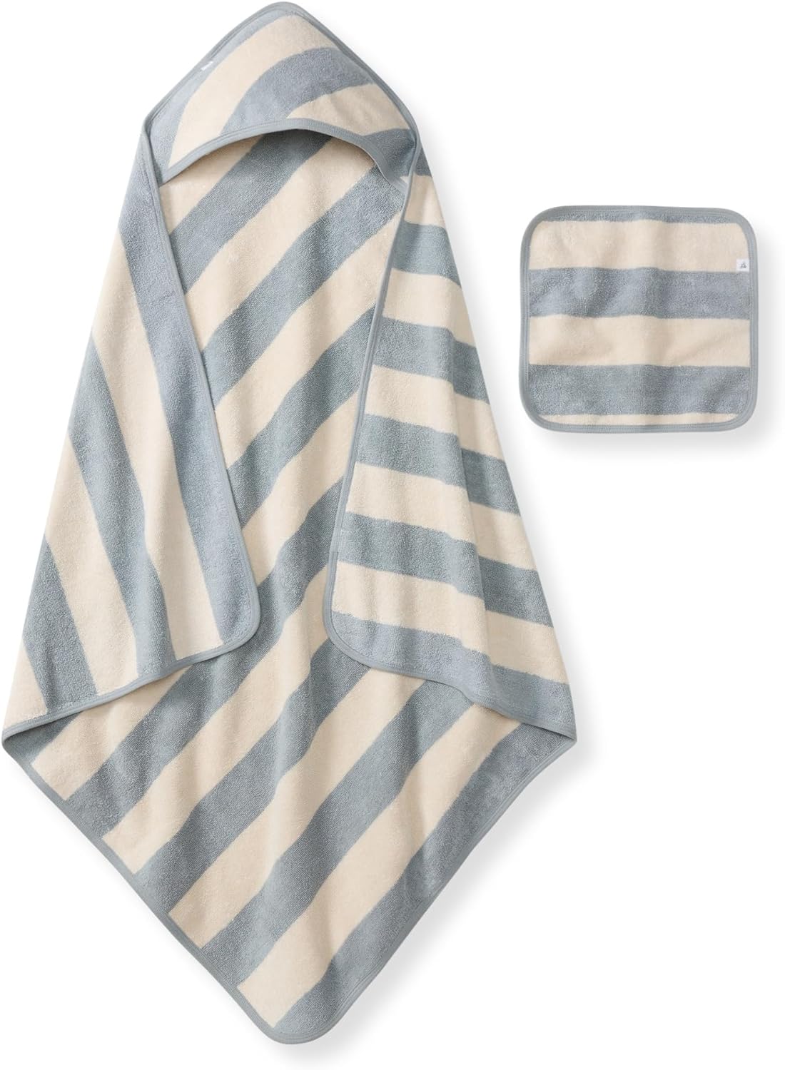 Burt's Bees Baby Toallas con Capucha de Terciopelo Orgánicas de Algodón, Esenciales de Baño Unisex, Toalla Suave de Guardería para Bebés, Niños Pequeños, Niños