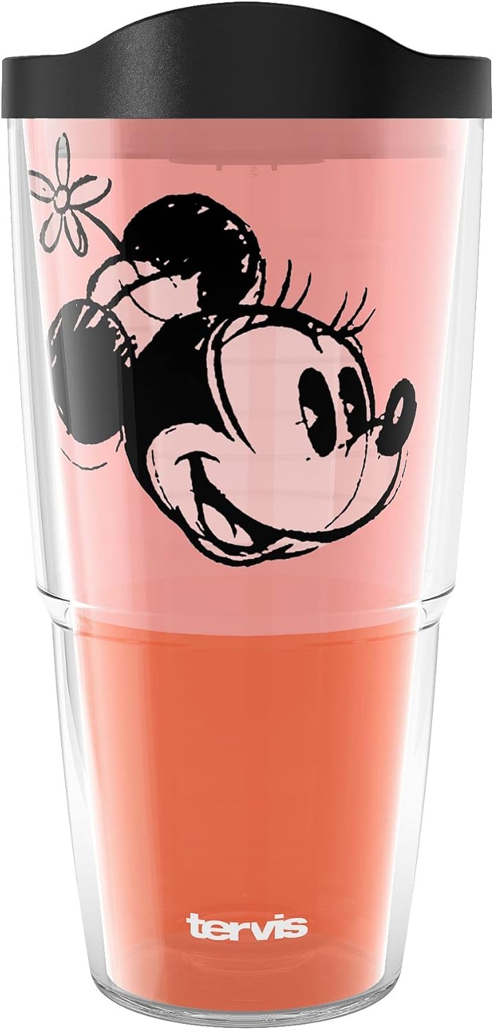 Tervis Disney Fundamentals Collection - Vaso aislado de doble pared hecho en Estados Unidos mantiene las bebidas frías y calientes, 16 onzas, paquete de 4, surtido