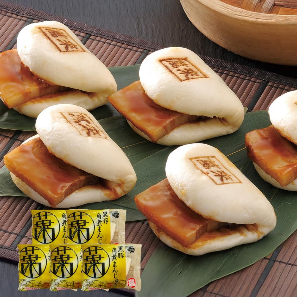 Kurobuta Corner Stew Manju 80g x 5 pieces Kagoshima Kurobuta Used Frozen Local Specialty Takeout Gourmet Side Dish Meat Bun Pork Bun Corner Stew Individually Wrapped Father's Day Ochugen Oseibo